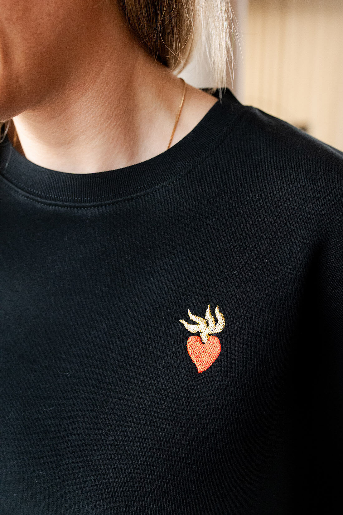 Flaming Heart sweater - Mangos on Monday1