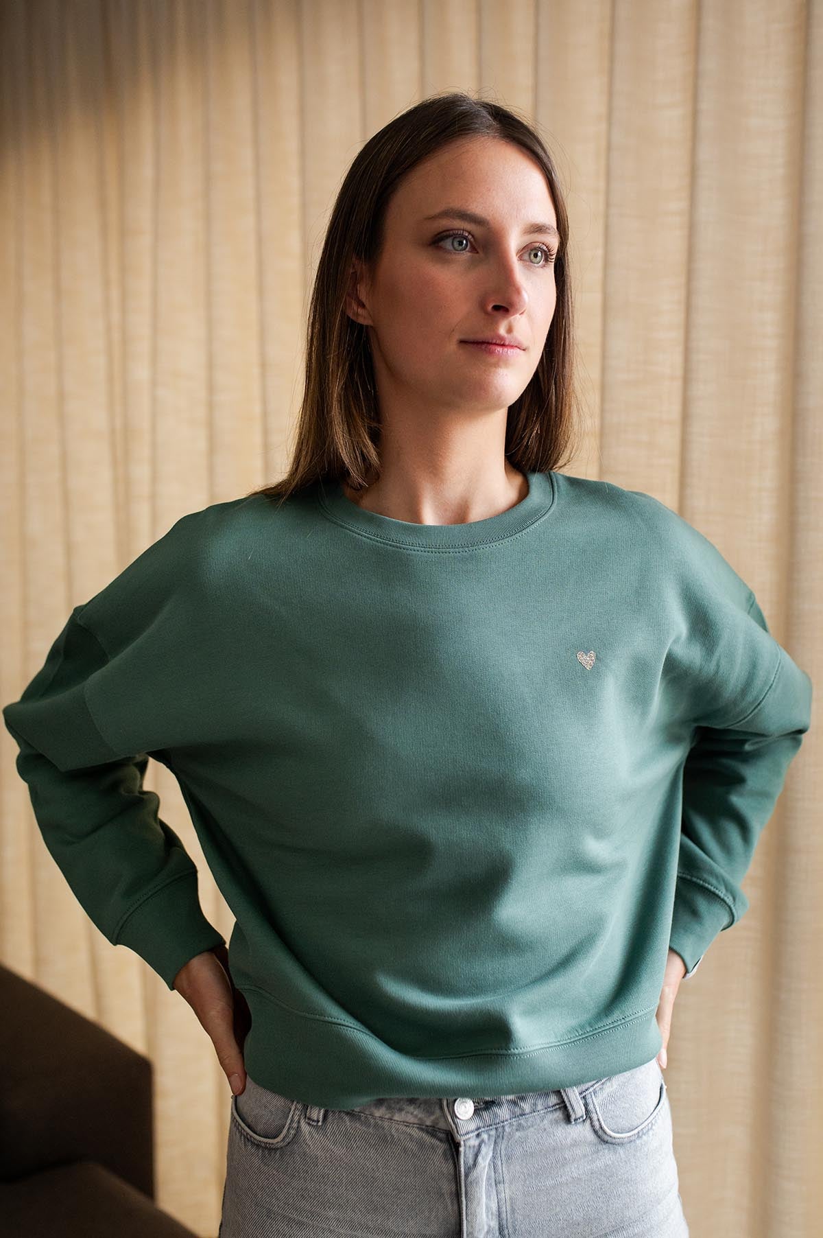 Love sweater - groen - dames - Mangos on Monday