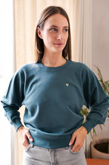 Love sweater - Groenblauw