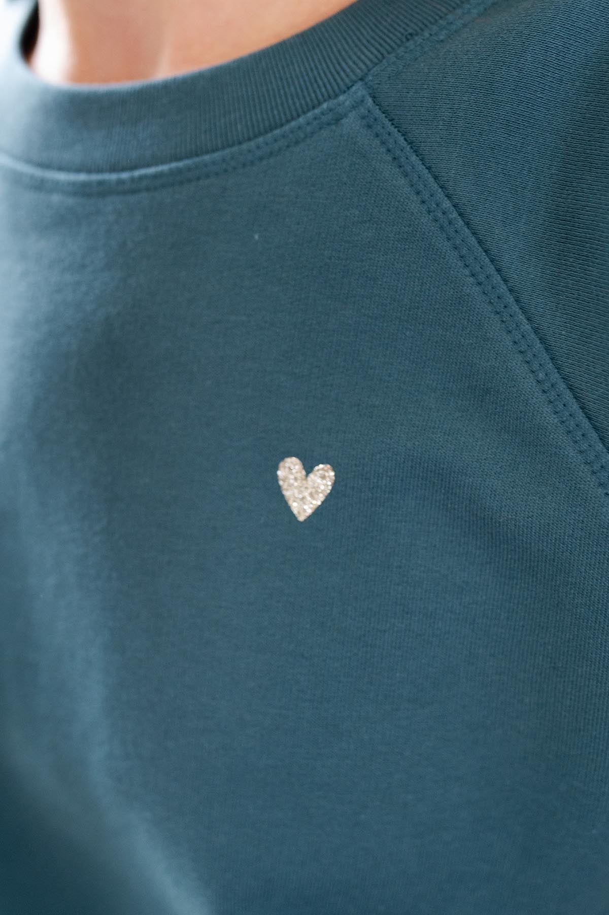 Love sweater - Groenblauw
