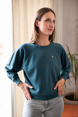 Love sweater - groenblauw - dames - Mangos on Monday