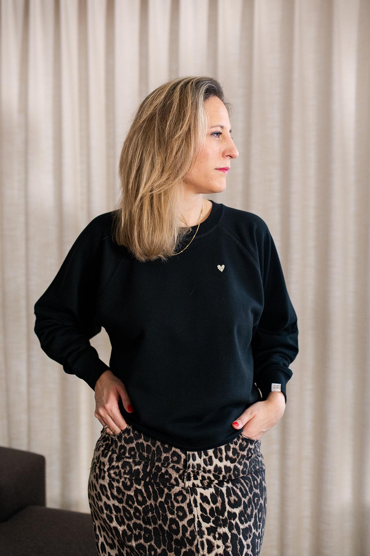 Love sweater zwart - dames - Mangos on Monday