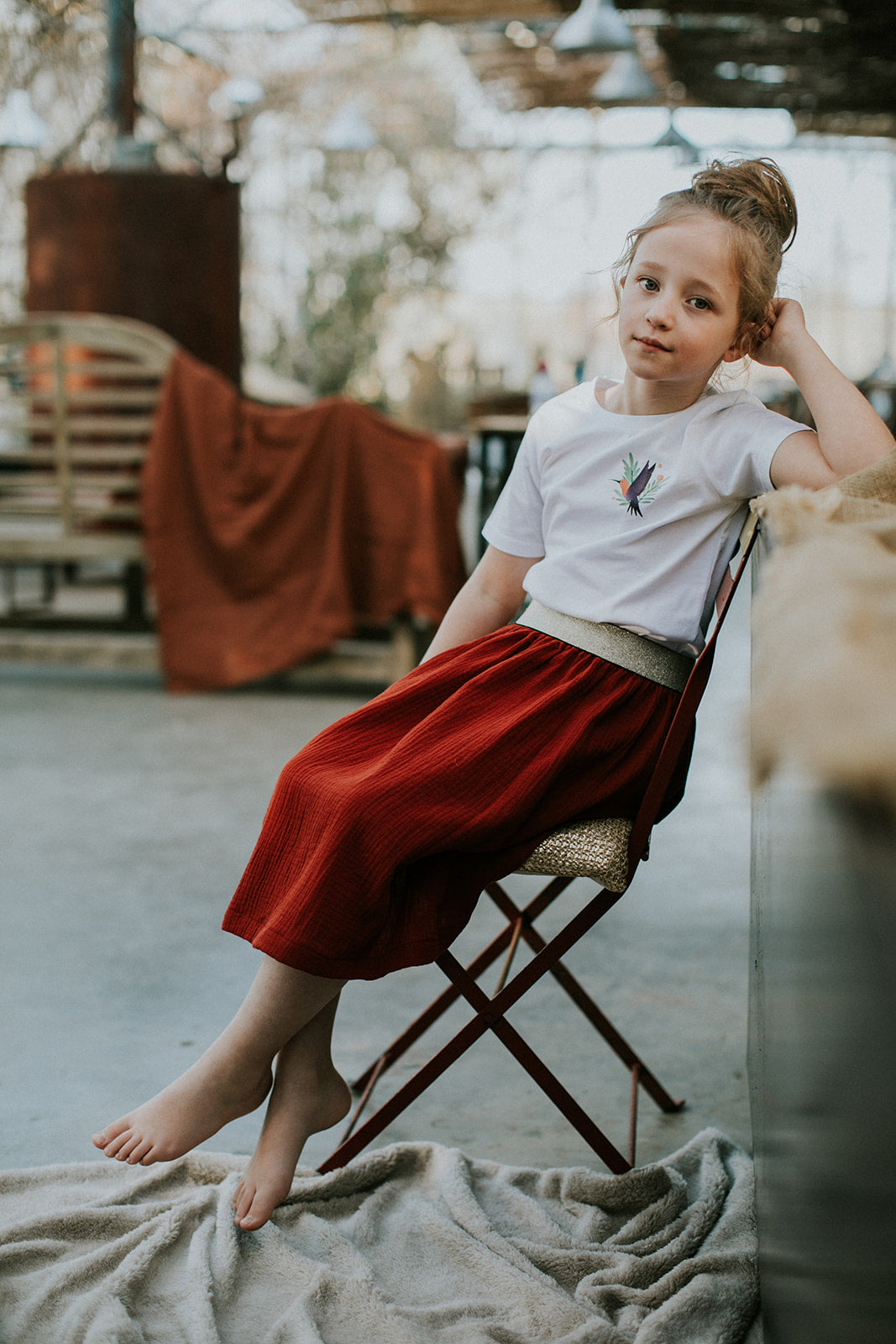 Roestkleurige lange tetra rok