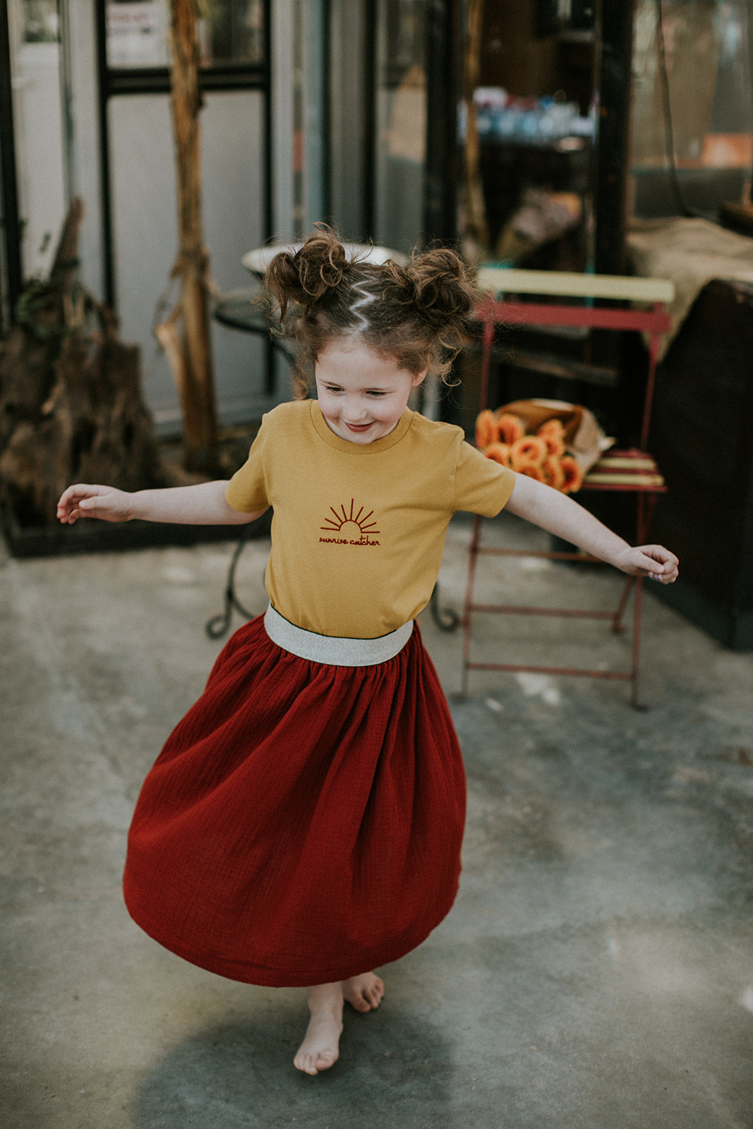 Roestkleurige lange tetra rok