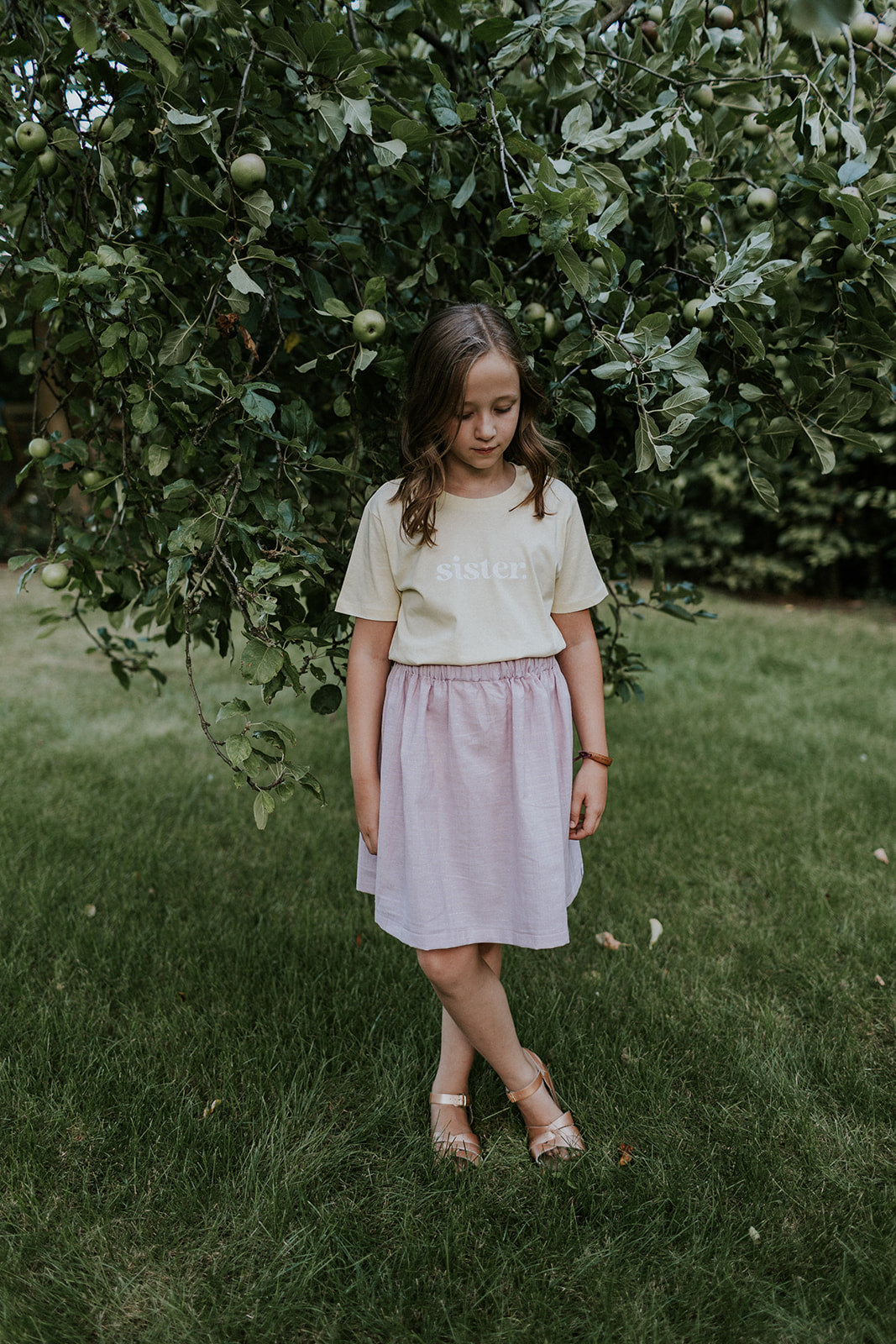 Korte rok - Lichtroze met glitter - Mangos on Monday