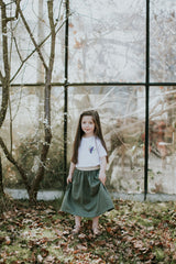 Groene lange tetra rok (kids)