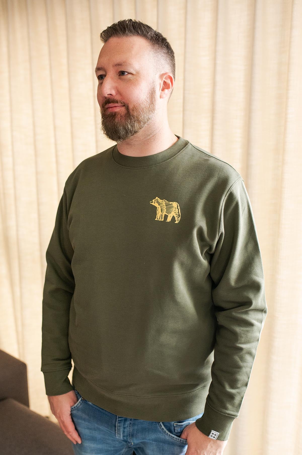 Bear hugs – sweater heren – Khaki