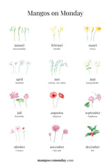 Flowers - t-shirt - Mangos on Monday