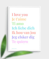 i love you poster - Mangos on Monday - rainbow - web