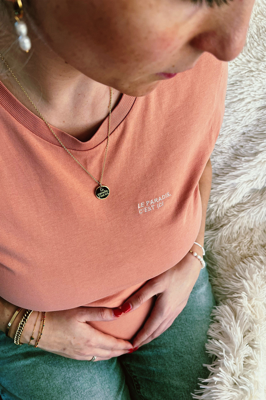 Le paradis, c'est ici - ketting goud - golden neckless - Mangos on Monday